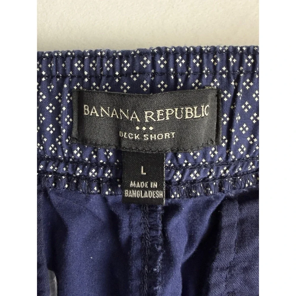Banana Republic Deck Short Navy Drawstring Elastic Waist Pockets 8